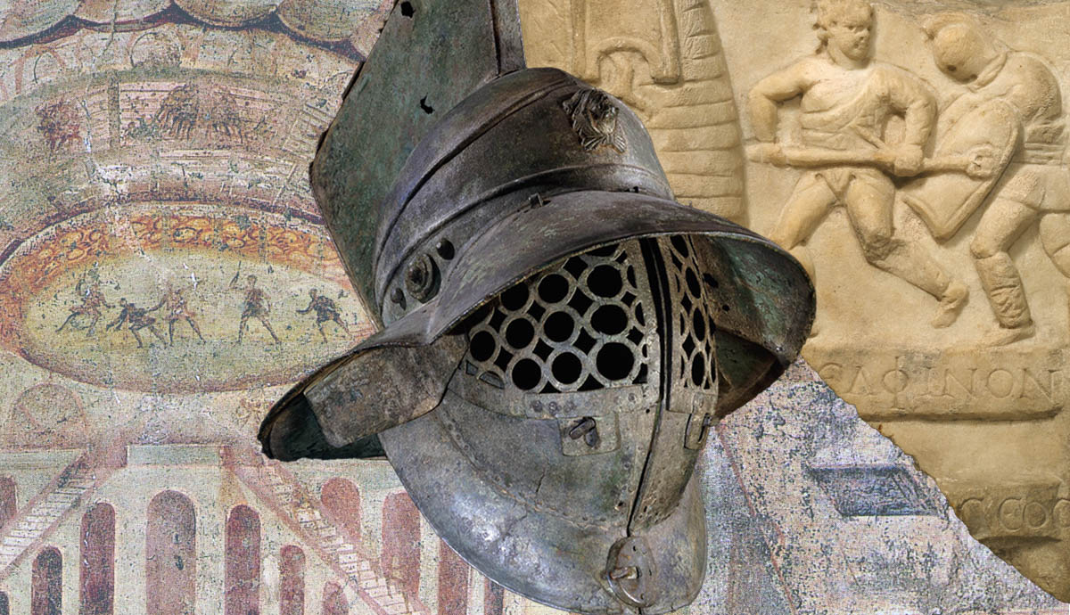 spartacus helmet gladiators pompeii amphitheatre