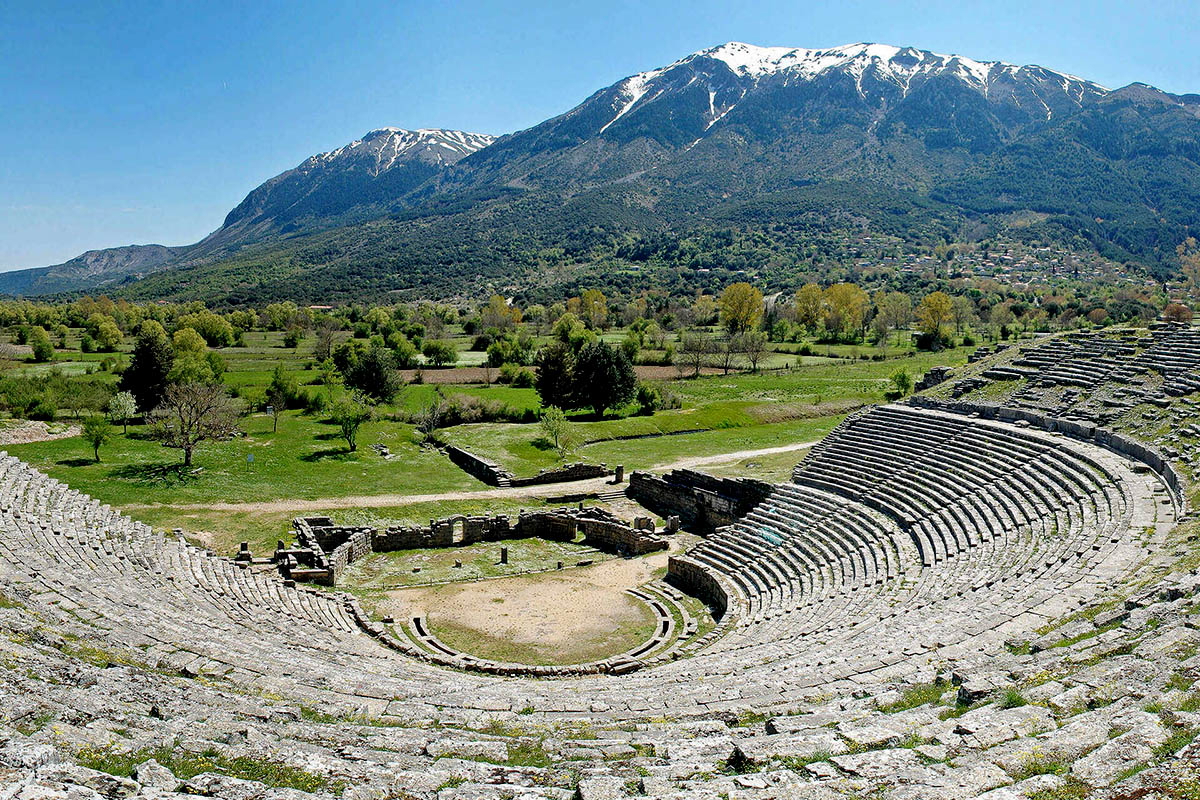 theatre dodona god zeus symbols