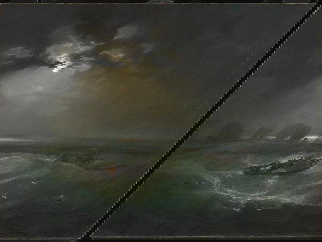 turner fishermen depictions of the moon