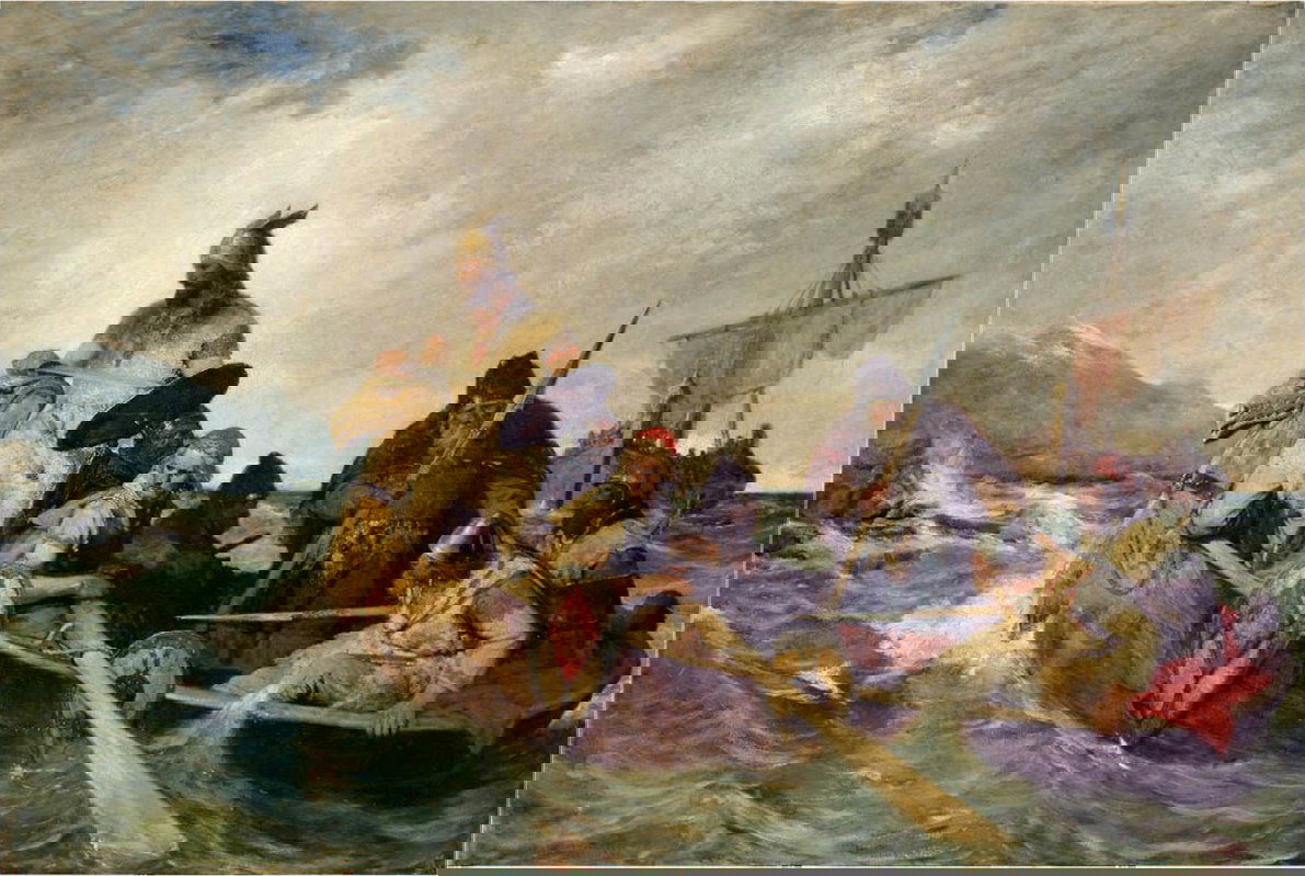 wergeland iceland landing viking sagas painting