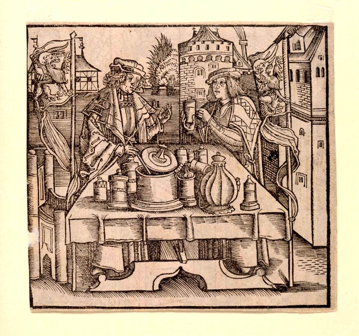 woodcut apothecary physician german black death
