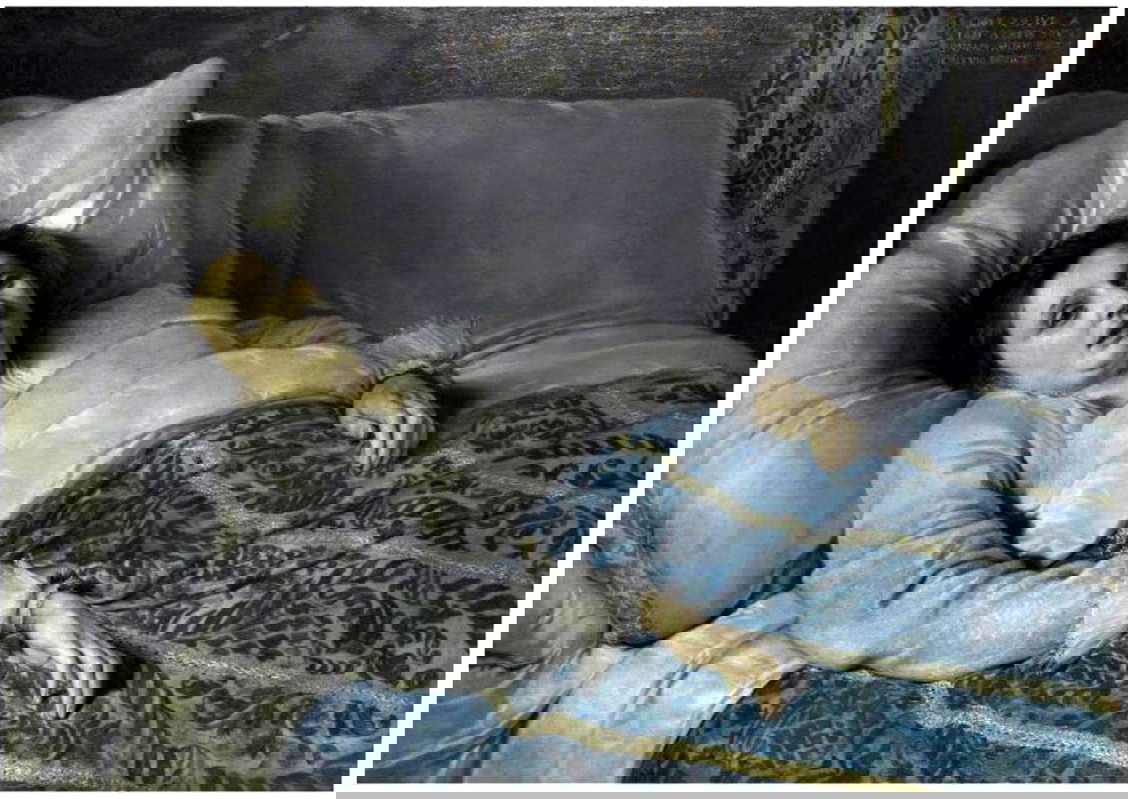 young woman deathbed painting