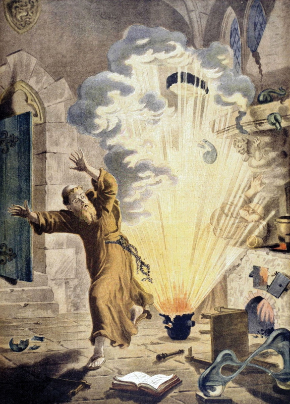 Berthold Schwarz invents gunpowder
