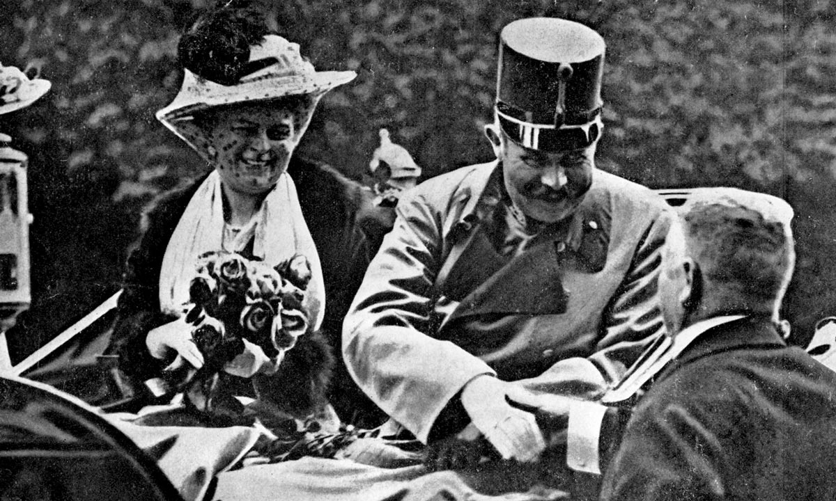 archduke franz ferdinand and wife before assassination