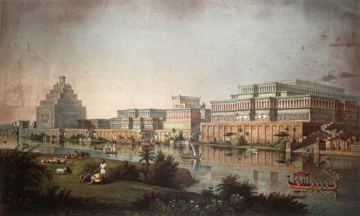 austen henry layard monuments nineveh painting