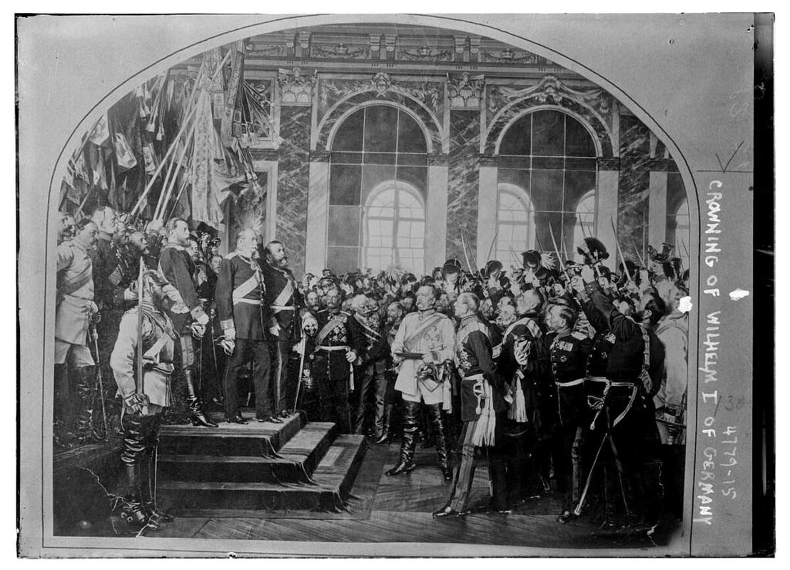 bain news unification germany wilhem crowining print