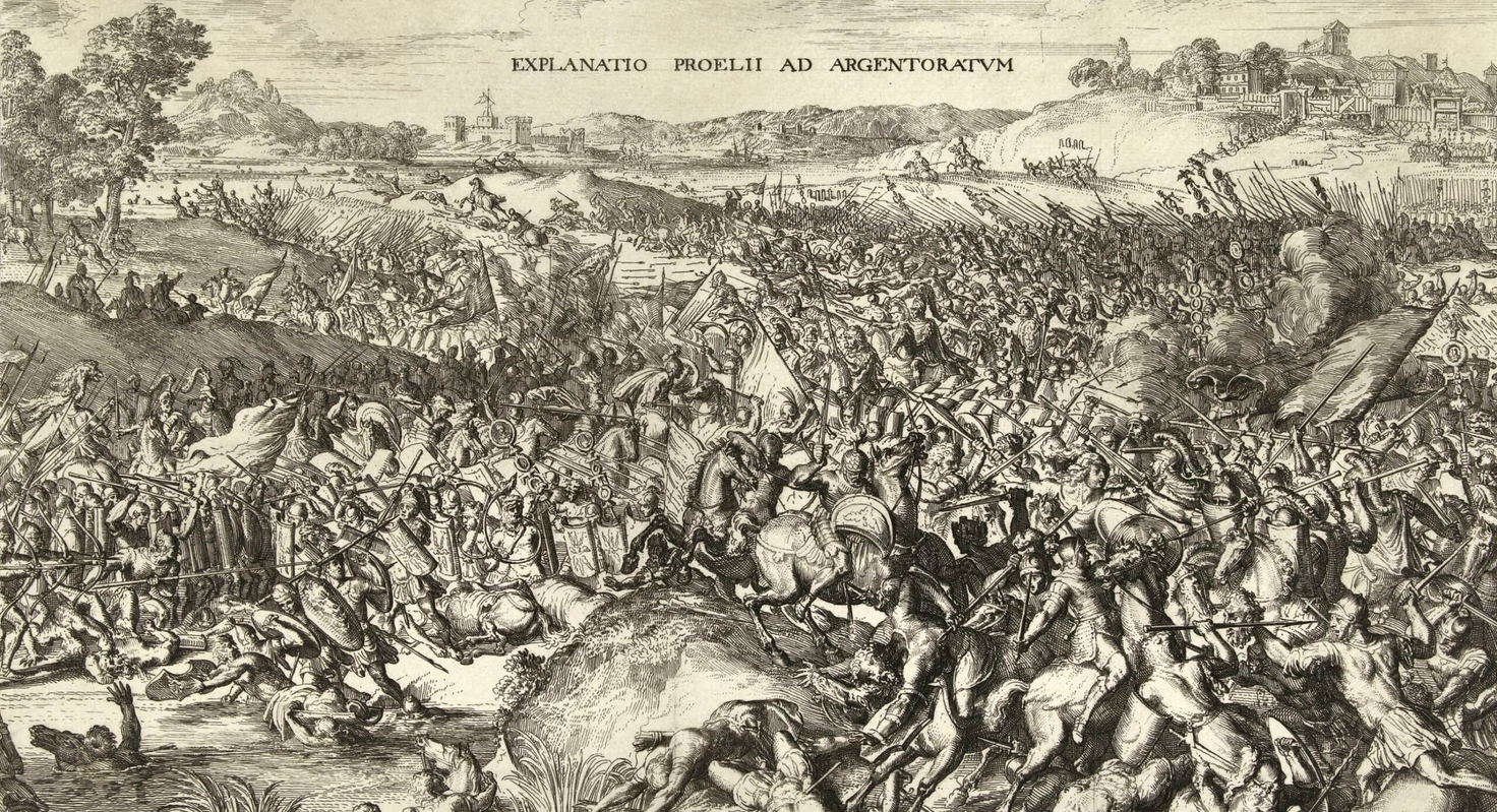 battle of strasbourg illustration drawing by hooghe
