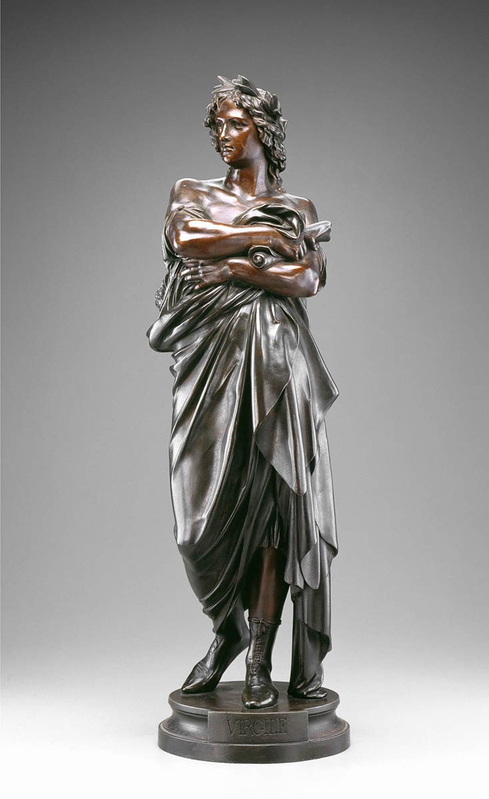 belleuse virgil bronze statue