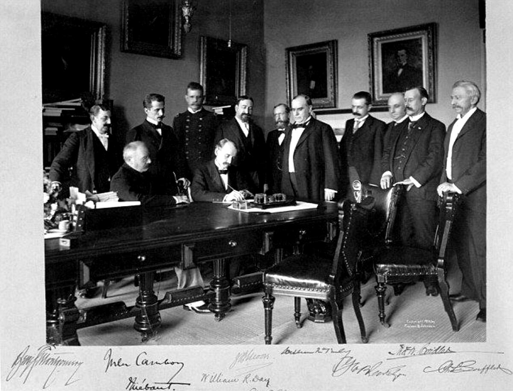 benjamin johnson president mckinley paris treaty photograph