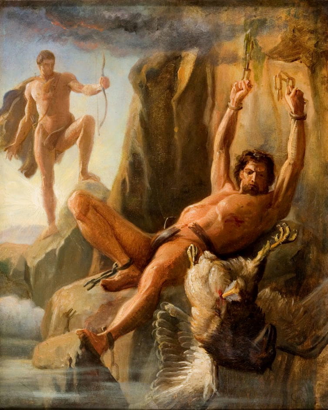 carl bloch liberation prometheus painting ribe kunstmuseum painting