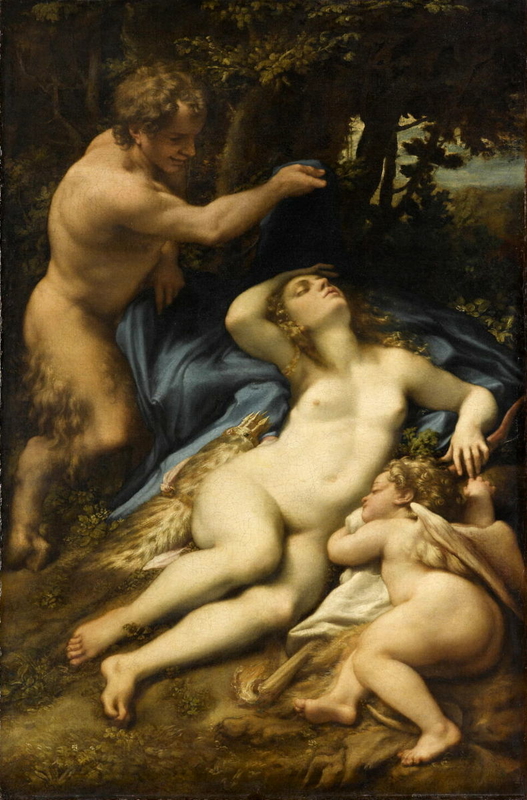 corregio zeus satyr antiope painting