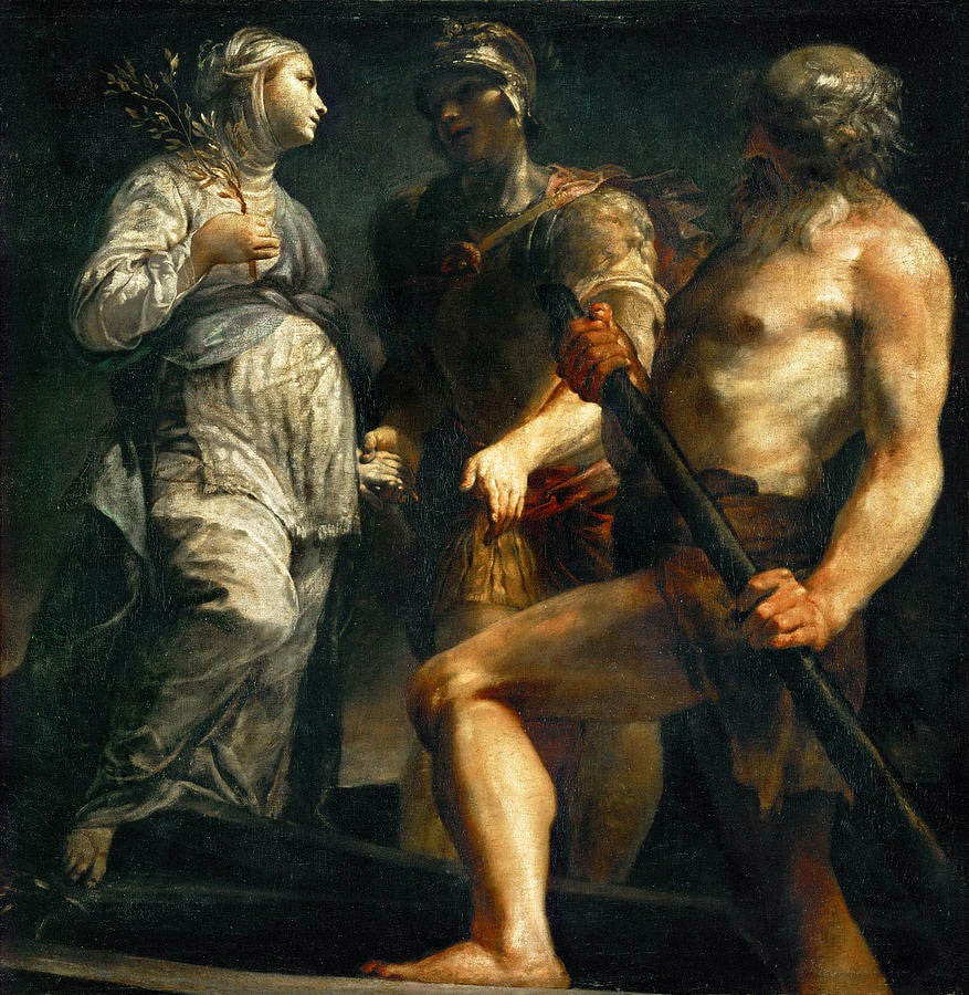 crespi aeneas the sibyl and charon painting