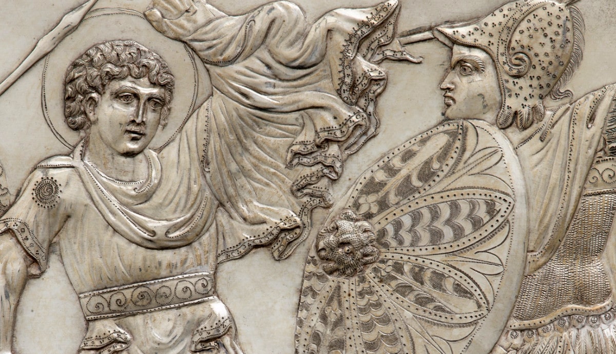 david goliath eastern roman empire soldiers plate