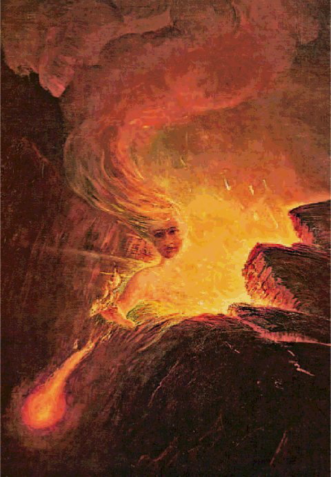 david howard fire goddess pele painting