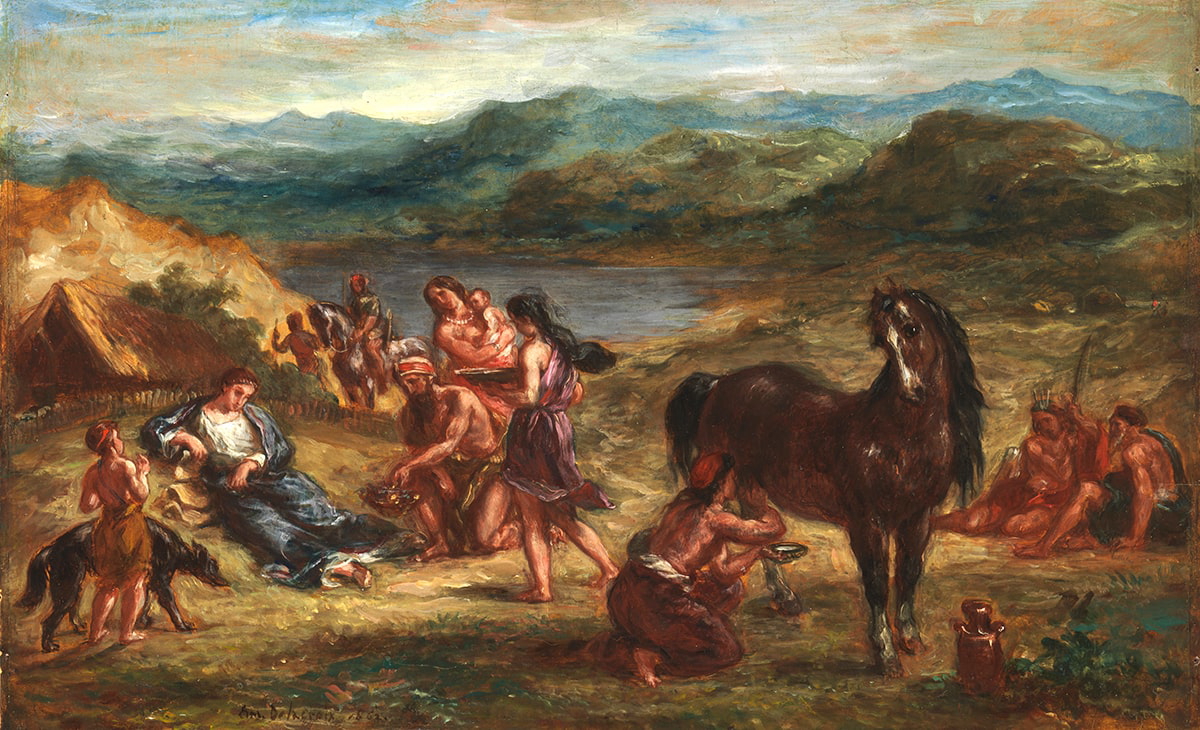delacroix ovid among the scythians painting