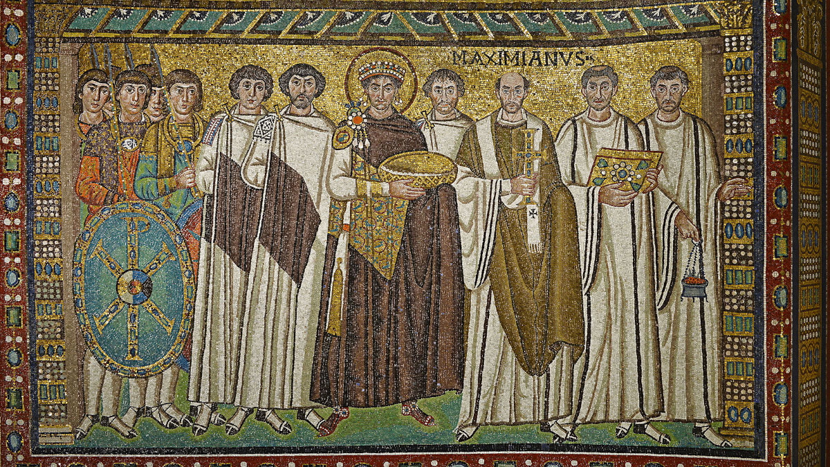 emperor justinian ravenna mosaic