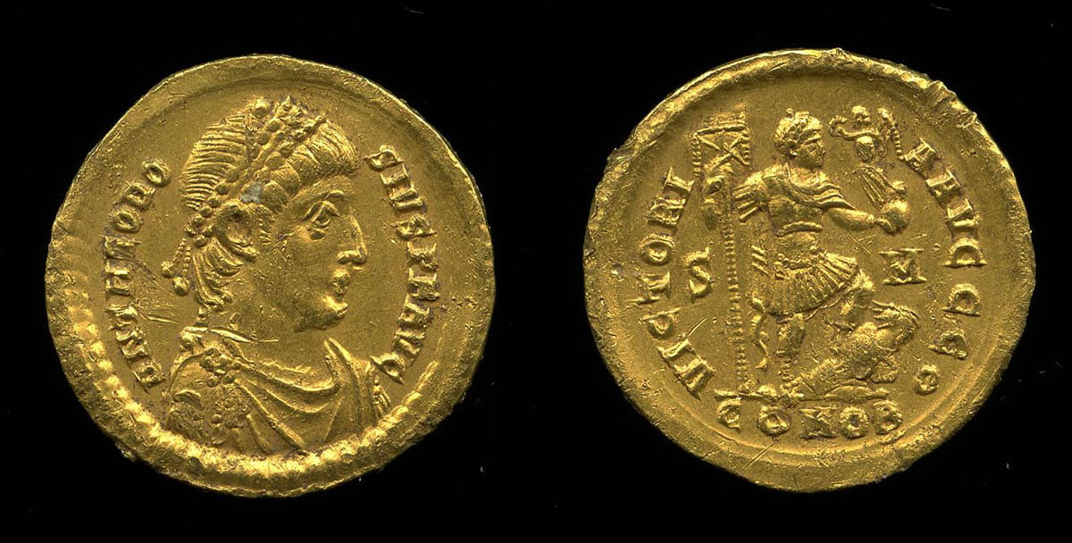 emperor theodosius coin