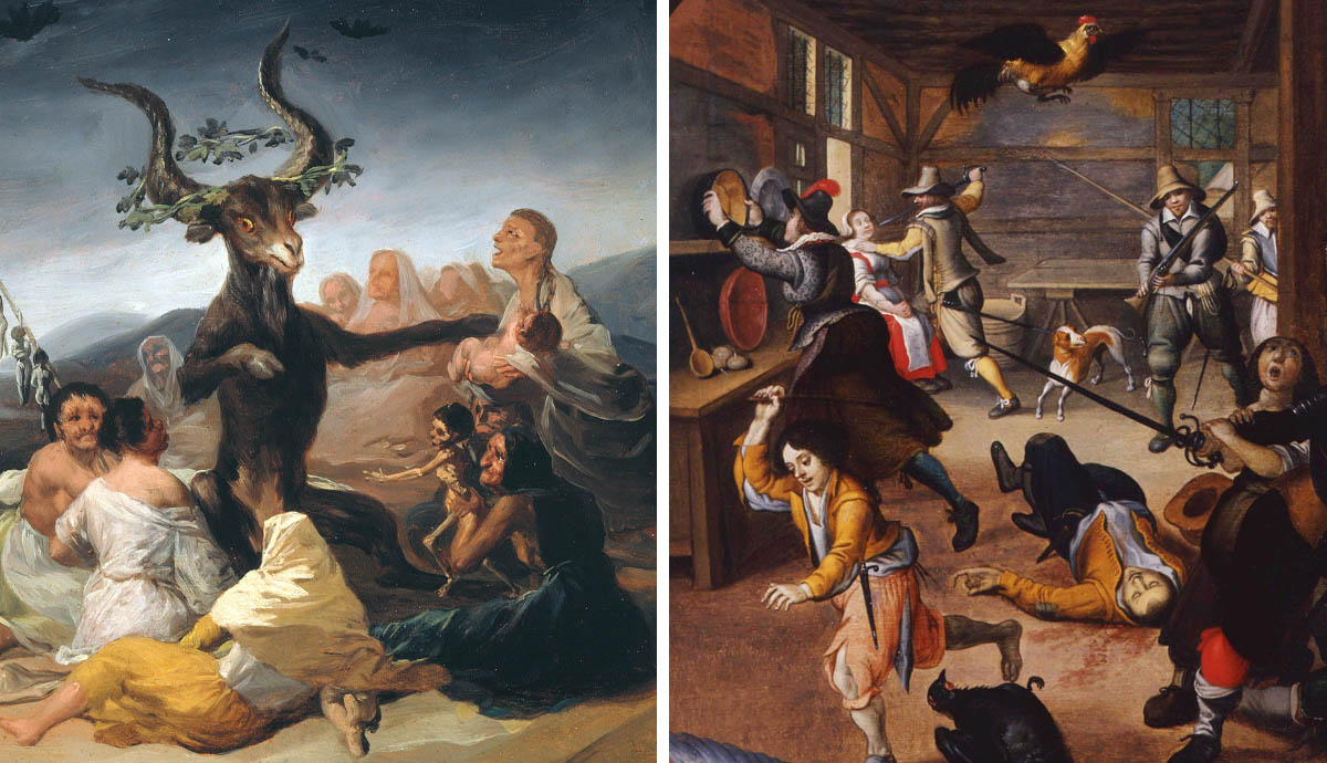 european witch hunt sabbath goya plundering farm