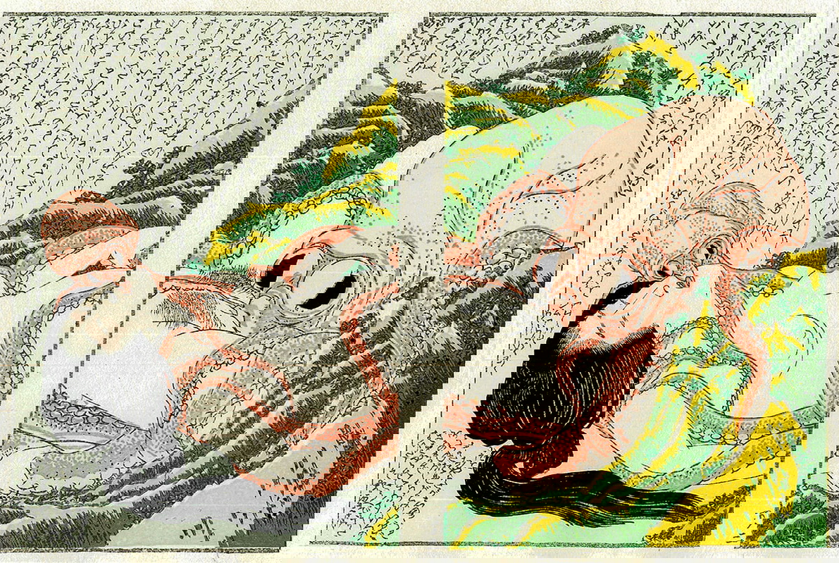fishermans wife hokusai japanese print