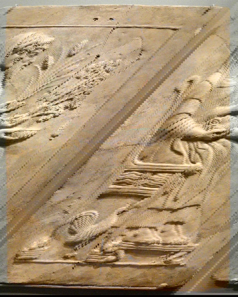 Pinax showing Hades and Persephone enthroned, Greek, c. 500-450 BCE. Source: Cleveland Museum of Art
