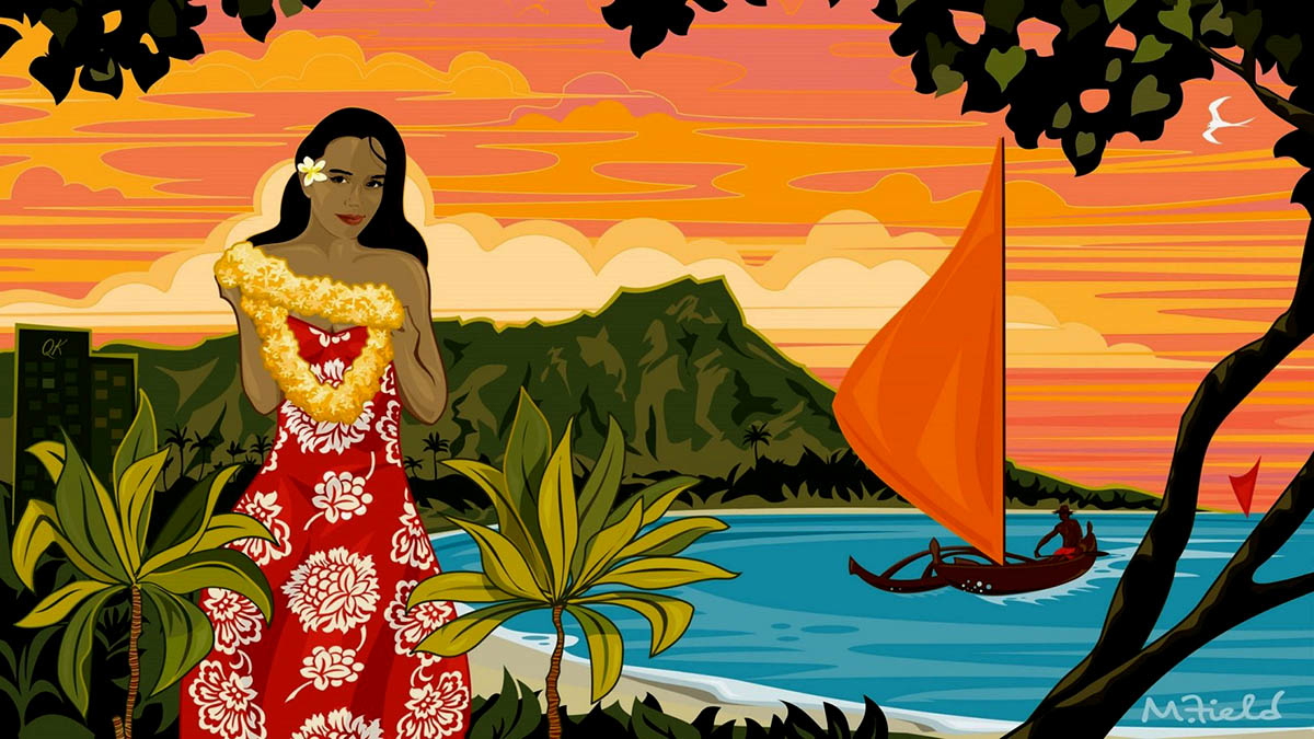idyllic hawaii retro mike field