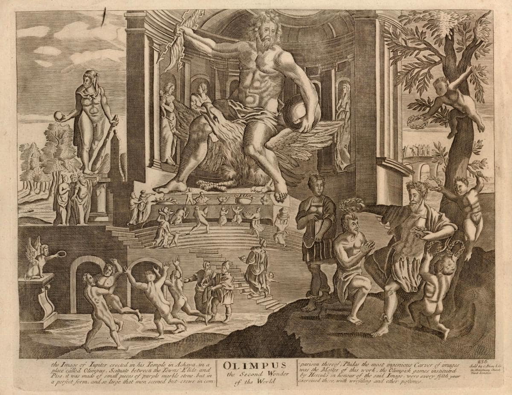 maarten de vos zeus statue olympia print