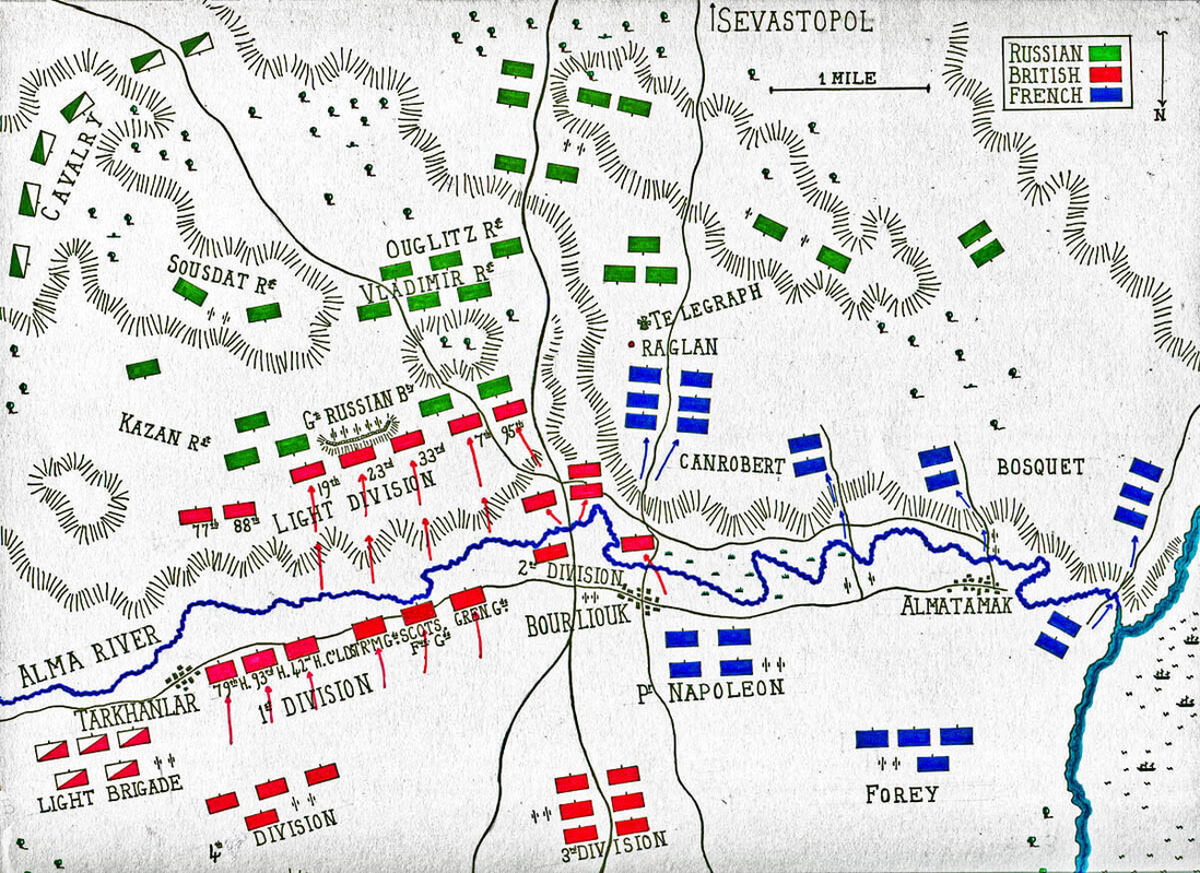map battle alma crimean war john fawkes