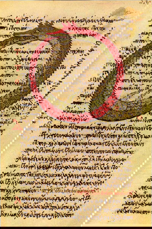 medieval manuscript ouroboros alchemy