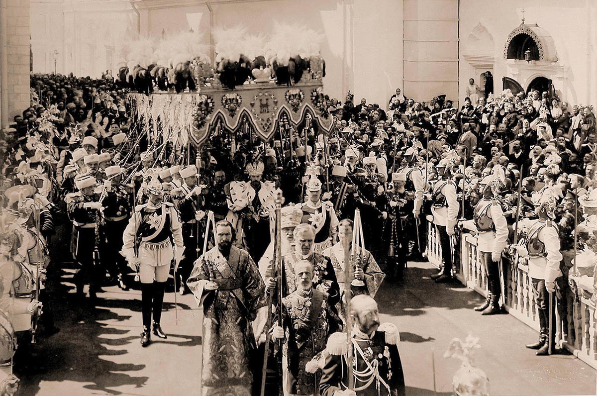 procession tsar nicholas ii coronation 1896