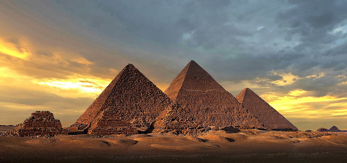 Three Giza Pyramids 