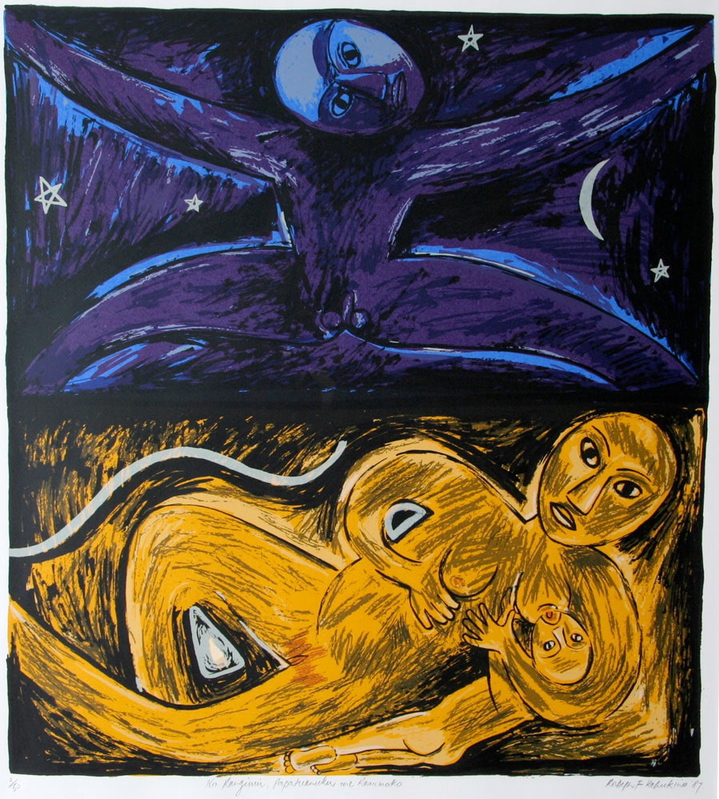 robyn f kahukiwa rangi papa painting