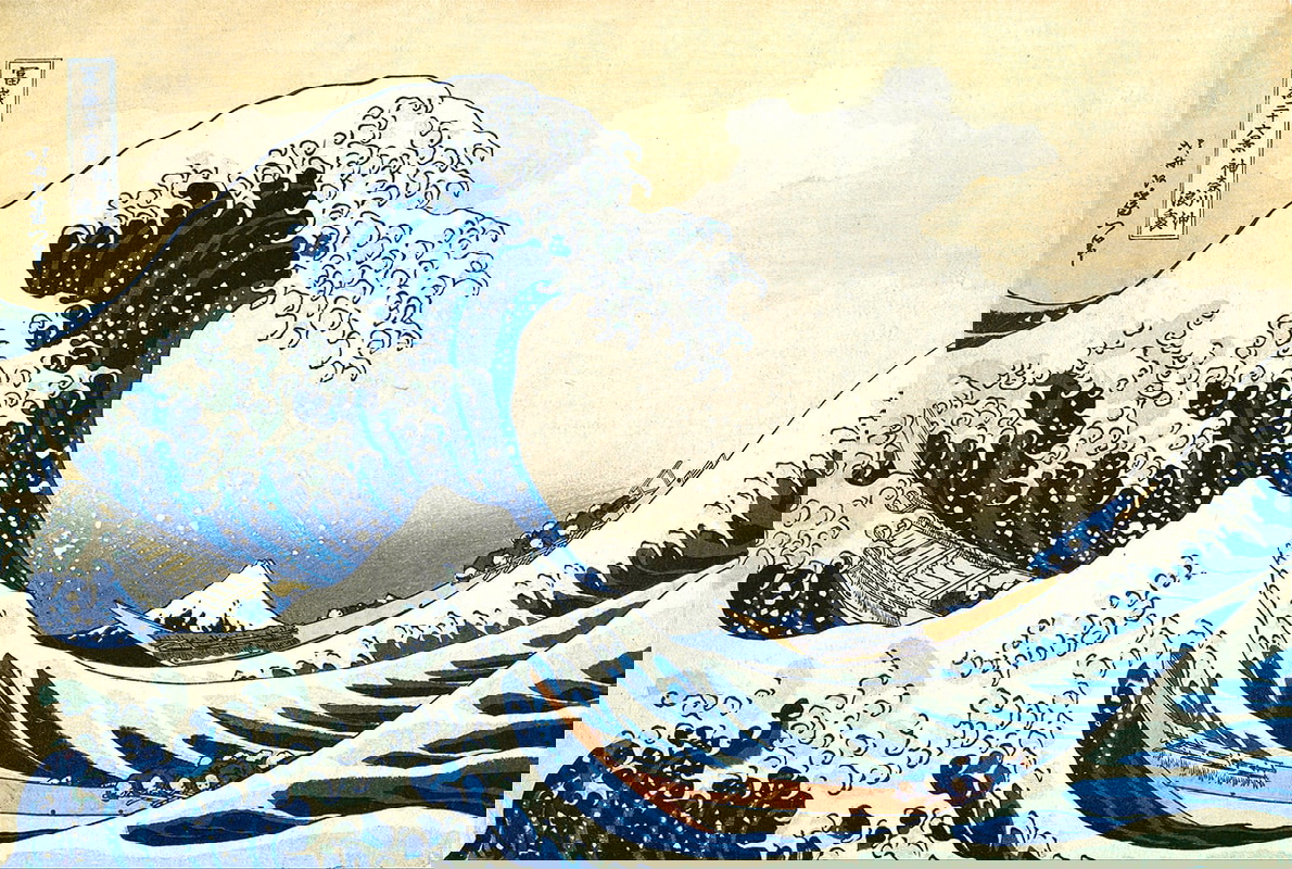 wave hokusai japanese ukiyo e print