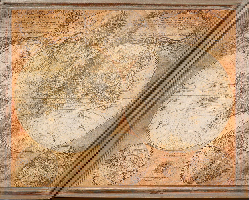 world map 1746 arctic