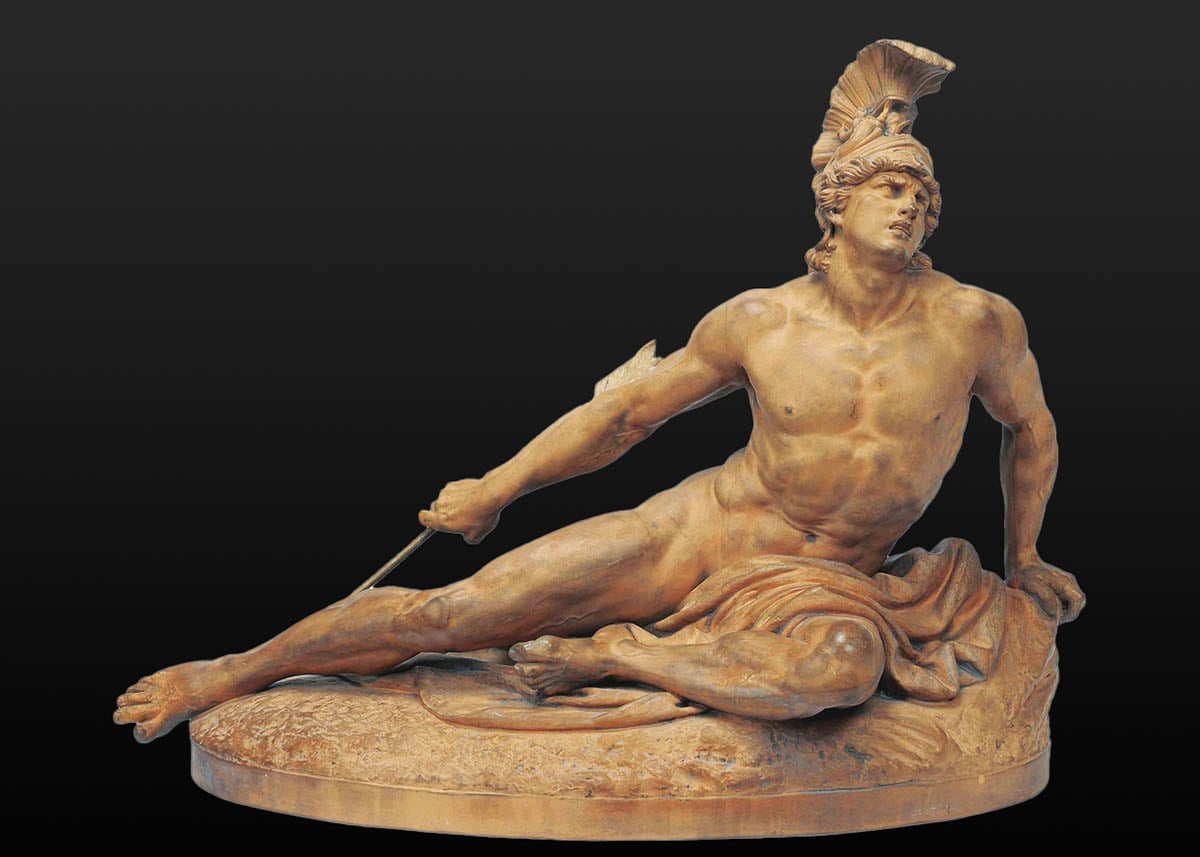 Achilles statue model arrow heel