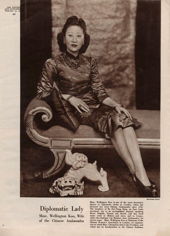 bertram park madame wellington koo qipao 1945