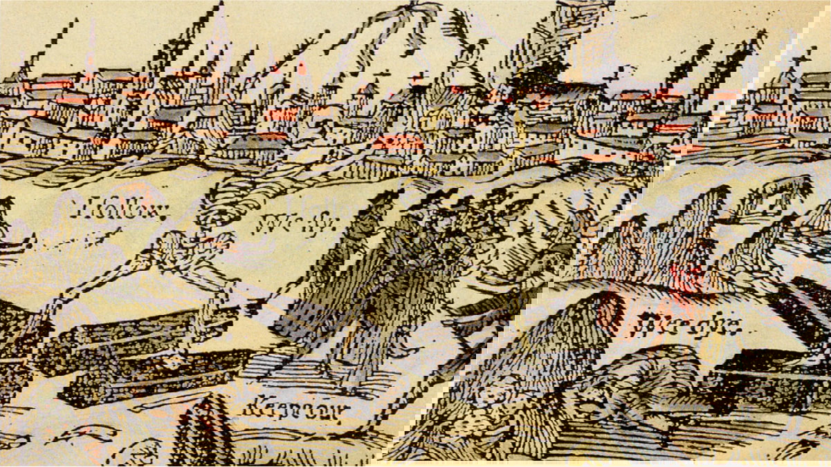 cities dwellers flee black death 1625 illustration
