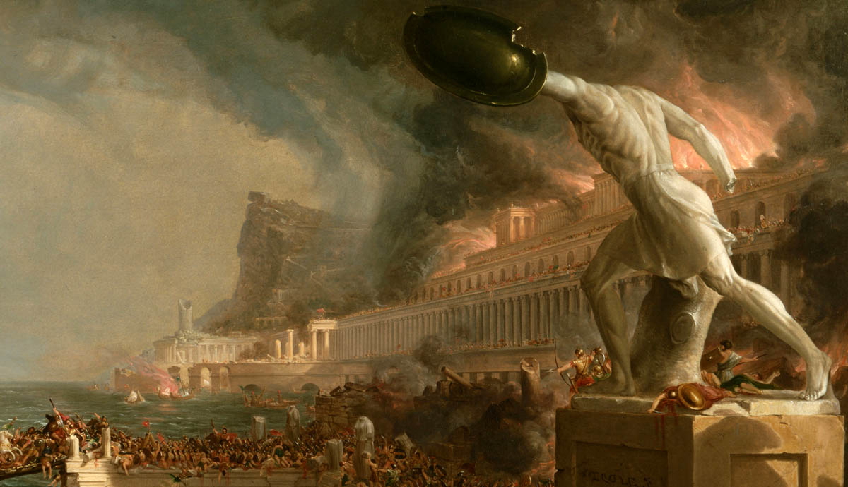 course of empire destruction fall roman empire thomas cole