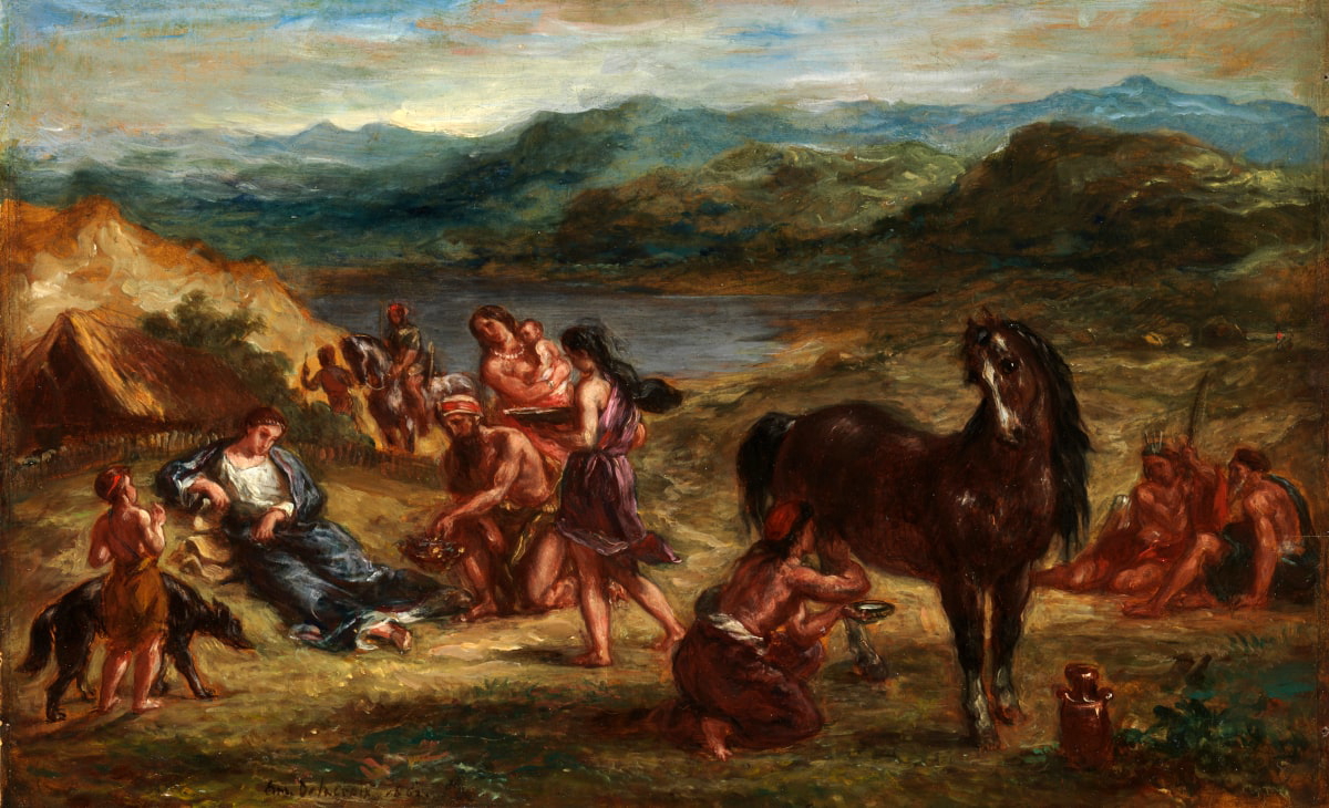 delacroix ovid among the scythians painting