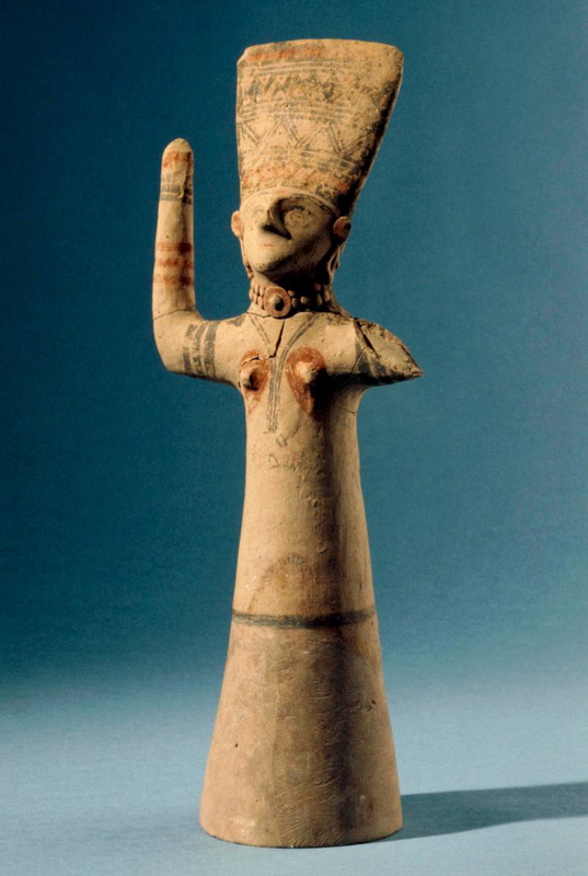 goddess uplifted arms cyprus figurine