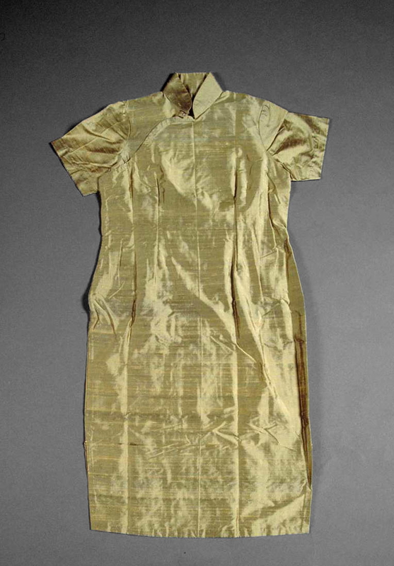 green short sleeved qipao 1930s 1950s singapore