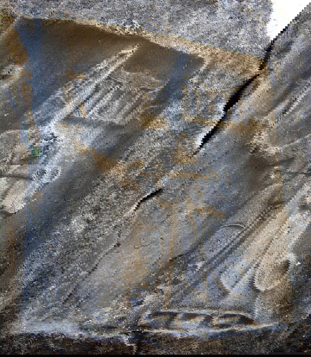 hittite god relief on stone hattusha anatolia