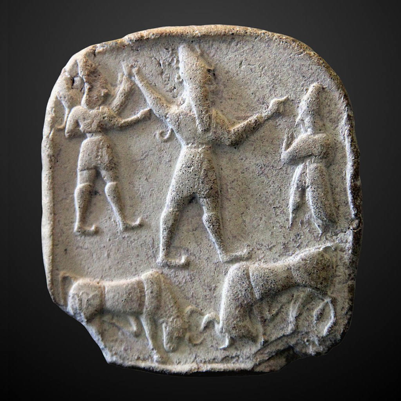 hittite storm god plaquette terracotta