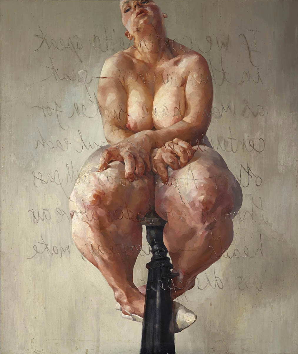 jenny saville propped nude self portrait