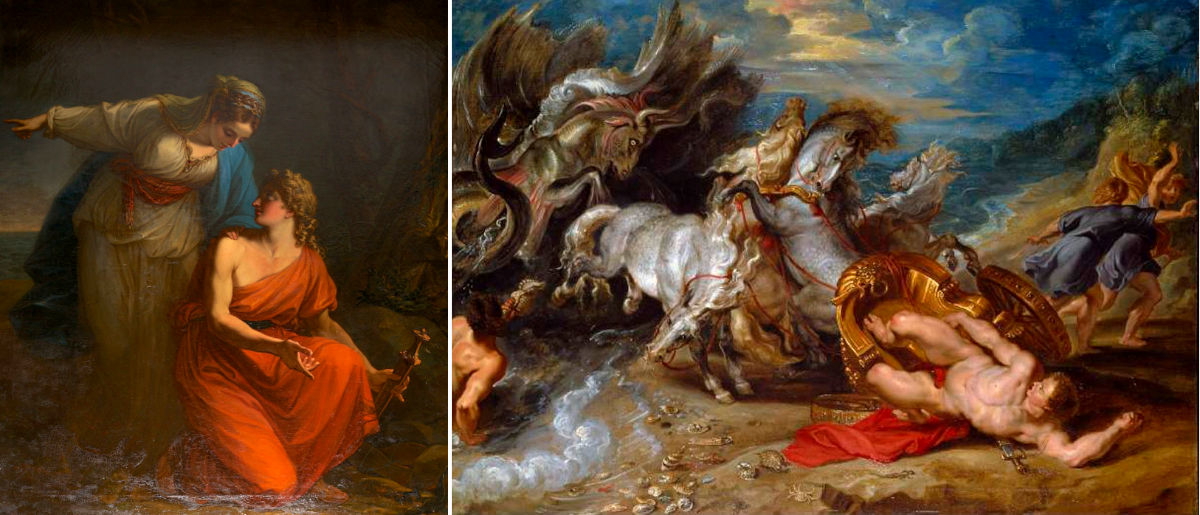 kauffman aethra theseus reubens hippolytus olympian gods painting