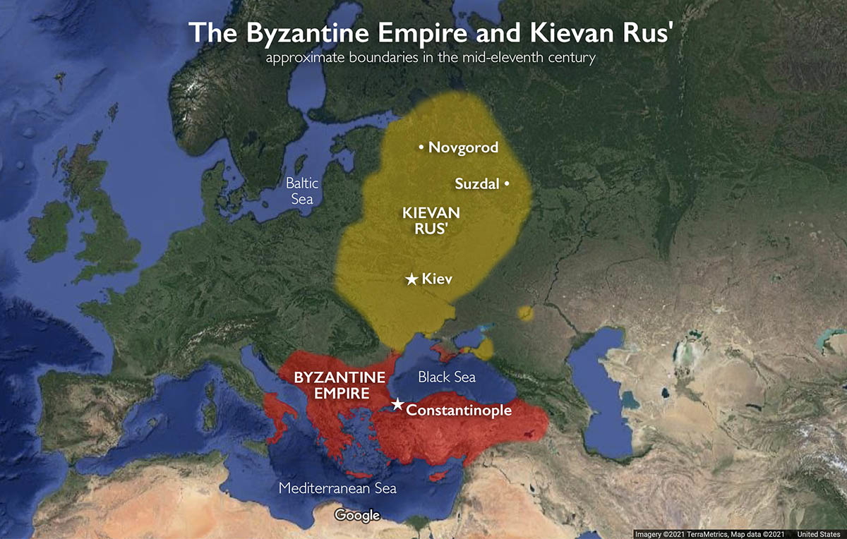 kievan rus map olga of kiev