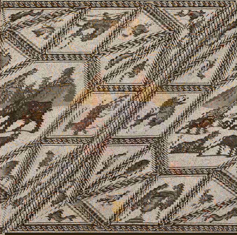 lod mosaic animals in ancient rome