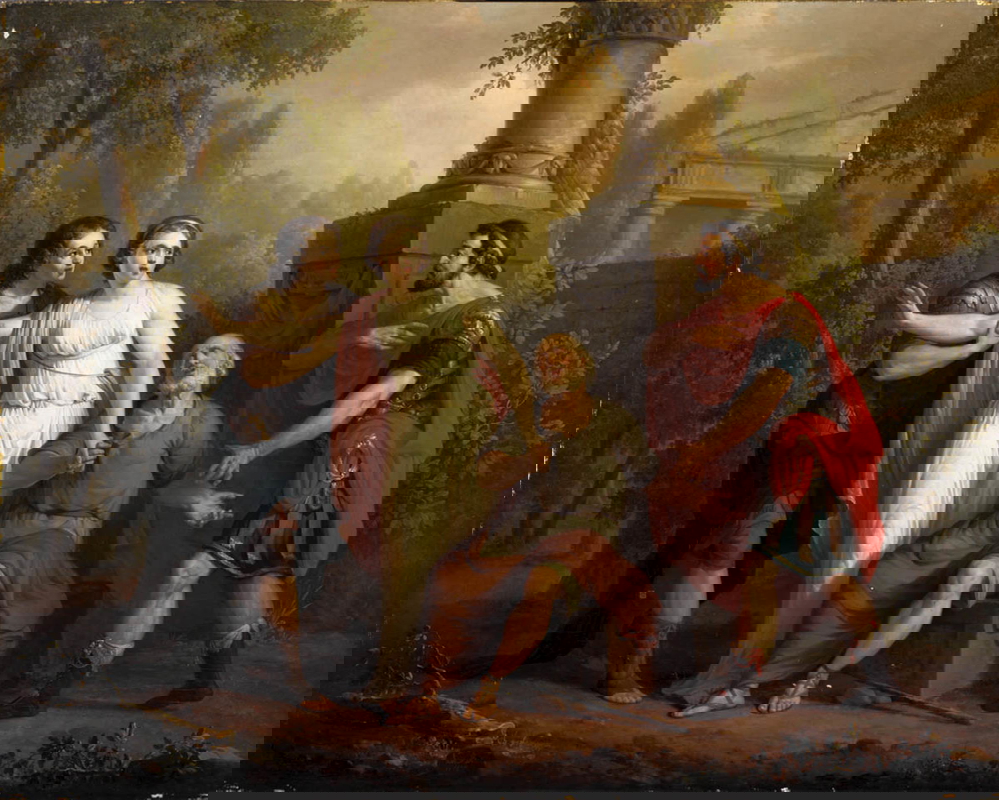 Achilles Briseis story Ignace van Bree painting