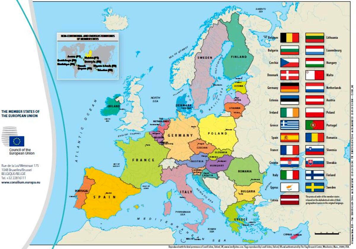 member states european union map