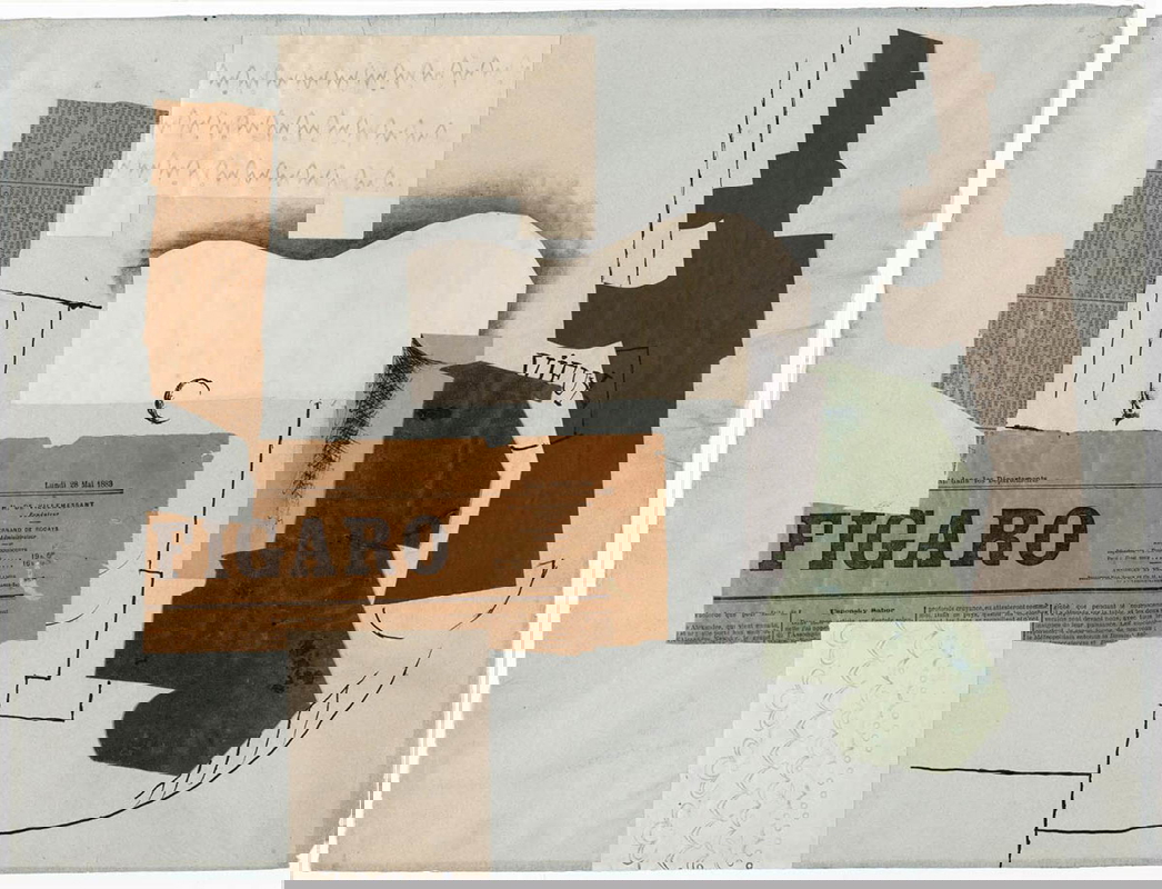 Picasso still life synthetic cubism