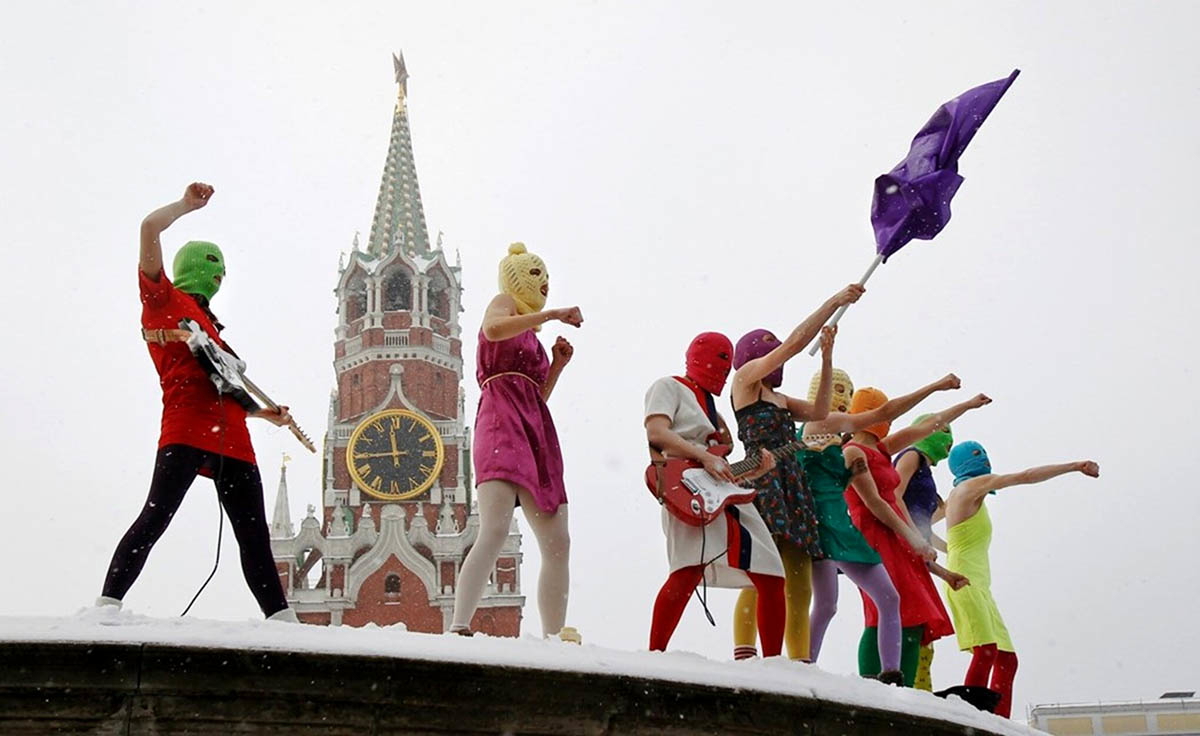 pussy riot putin pissed himself photo